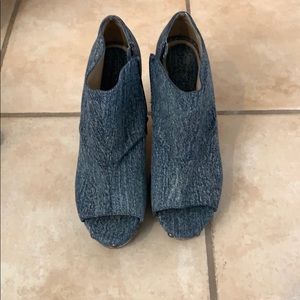 CALVIN KLEIN DENIM WEDGES